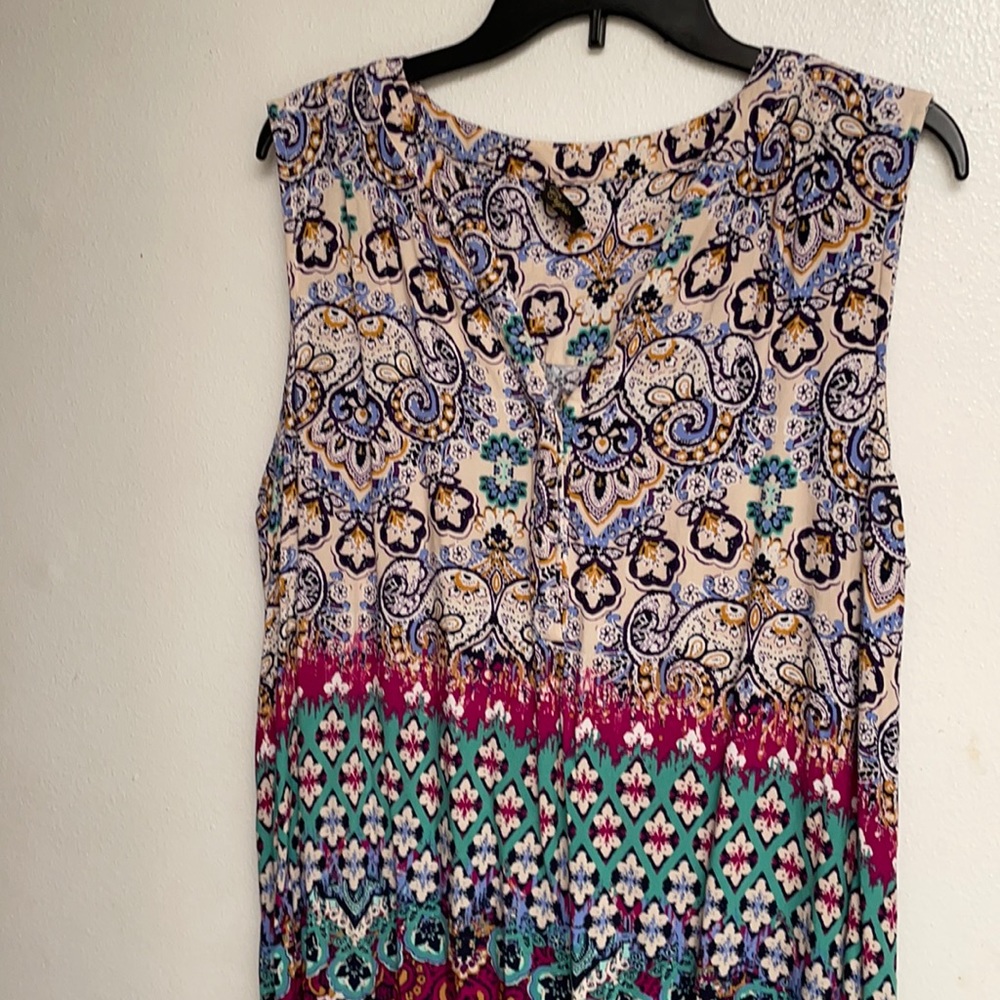 Cotton summer dress hi-lo
